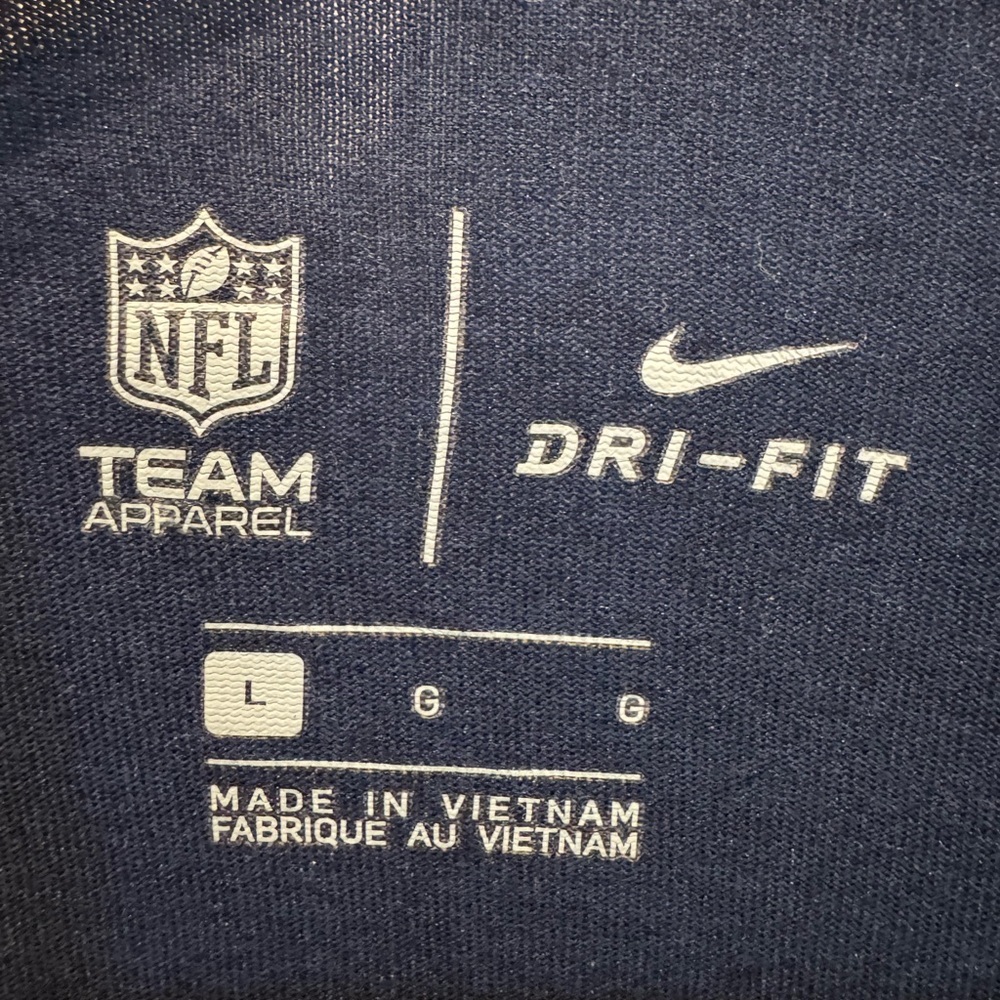 Dallas Cowboys Nike Shirt Men’s Size Large Gray 3/4 Sleeve Dri Fit Team Apparel - Picture 6 of 11
